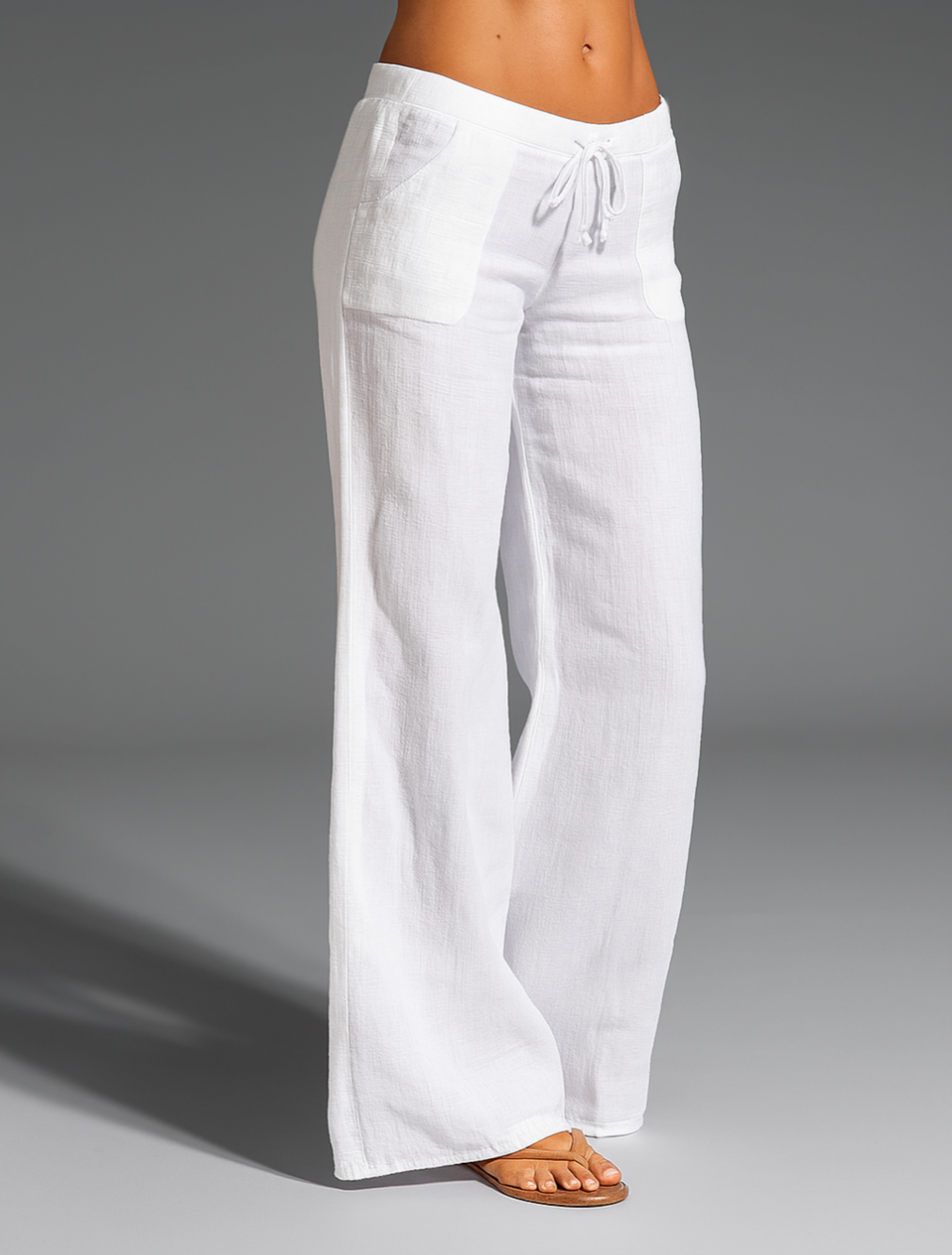 Lucía | Pantalones Anchos de Lino para Mujer con Cintura Elástica 0