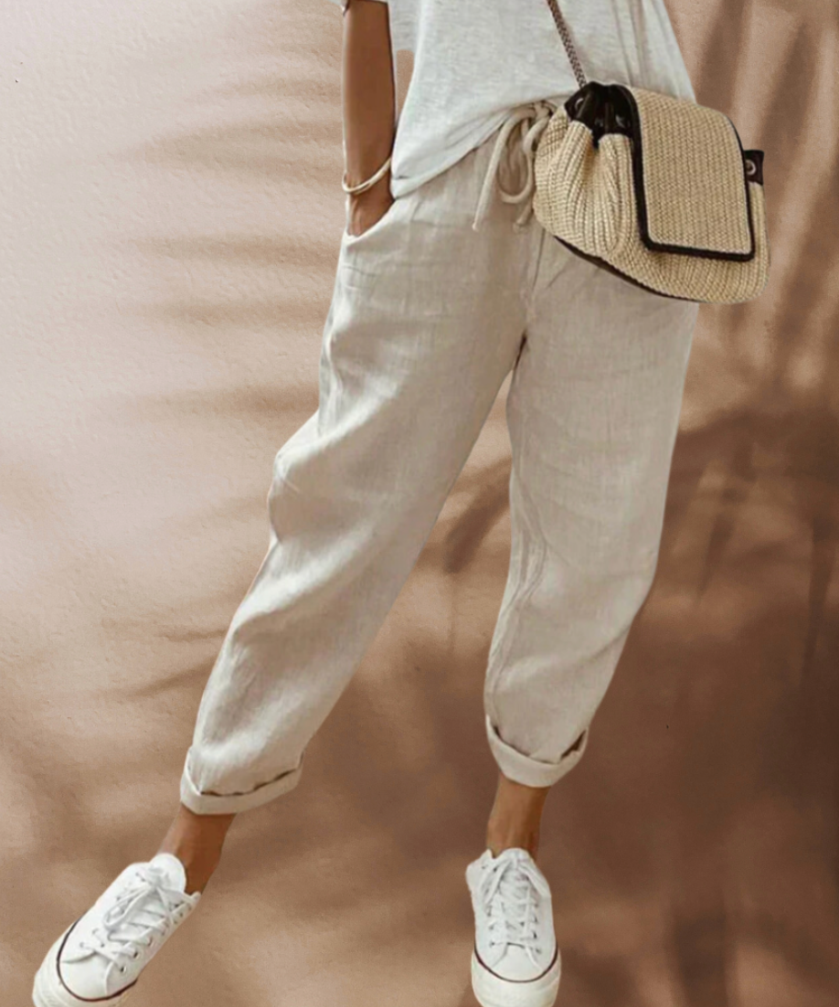 Lucía | Pantalones Fluidos de Cintura Elástica para Mujer 0