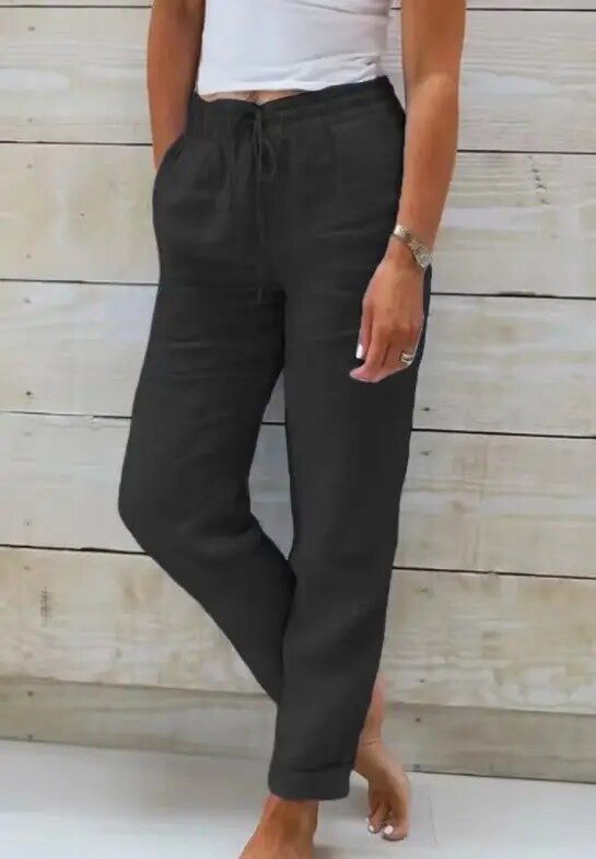 Lucía | Pantalones Holgados de Cintura Alta para Mujer en Algodón y Poliéster 3