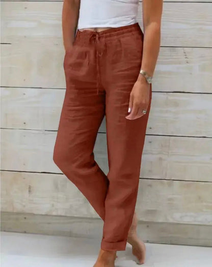 Lucía | Pantalones Holgados de Cintura Alta para Mujer en Algodón y Poliéster 4