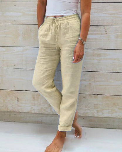 Lucía | Pantalones Holgados de Cintura Alta para Mujer en Algodón y Poliéster 5