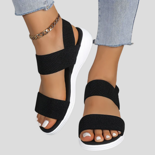 Lucía | Sandalias Elevadas de Mujer con Tiras Elásticas para Uso Diario 0