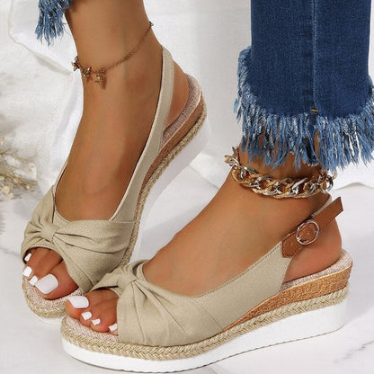 Lucía | Sandalias Plataforma con Detalle de Botones para Mujer 2