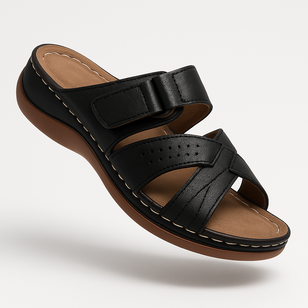 Lucía | Sandalias de Piel con Puntera Abierta para Mujer 1