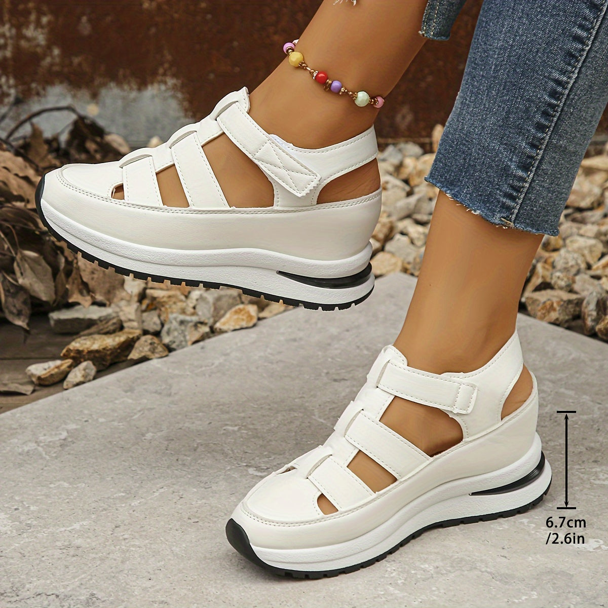 Lucía | Sandalias de Plataforma con Velcro para Mujer, Comodidad y Estilo Diario 3