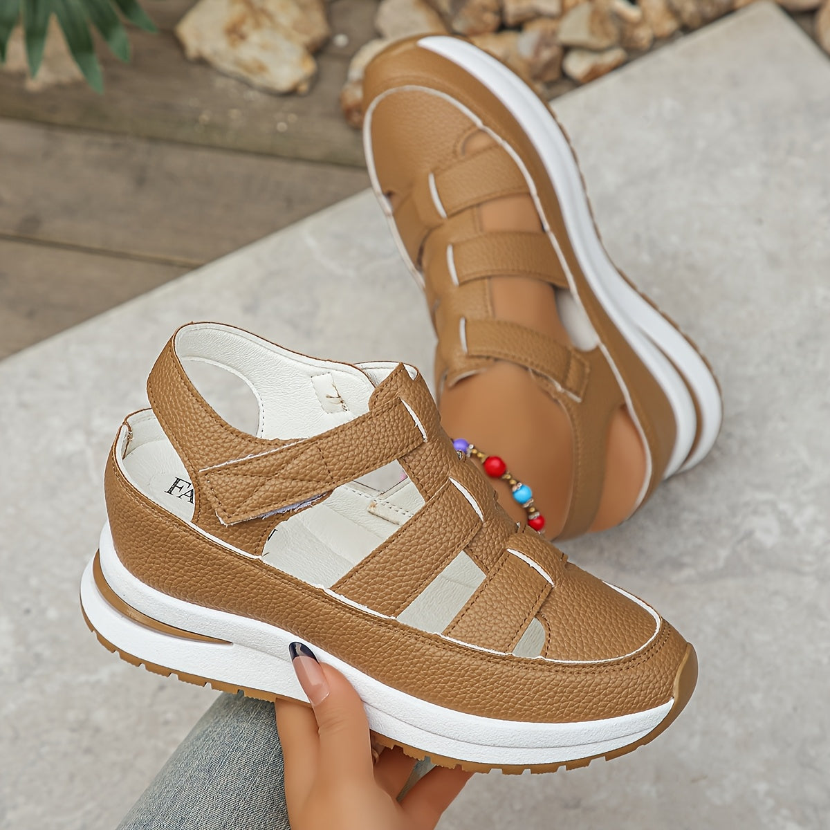 Lucía | Sandalias de Plataforma con Velcro para Mujer, Comodidad y Estilo Diario 9