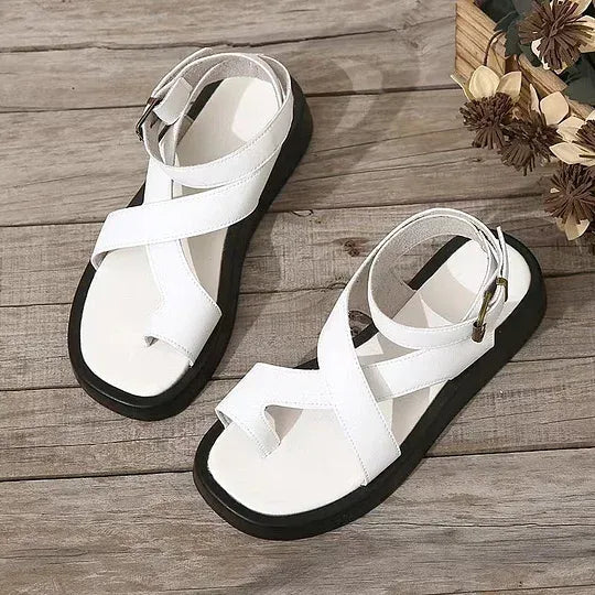 Lucía | Sandalias de Plataforma para Mujer con Tiras Cruzadas y Hebilla 1