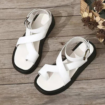 Lucía | Sandalias de Plataforma para Mujer con Tiras Cruzadas y Hebilla 1