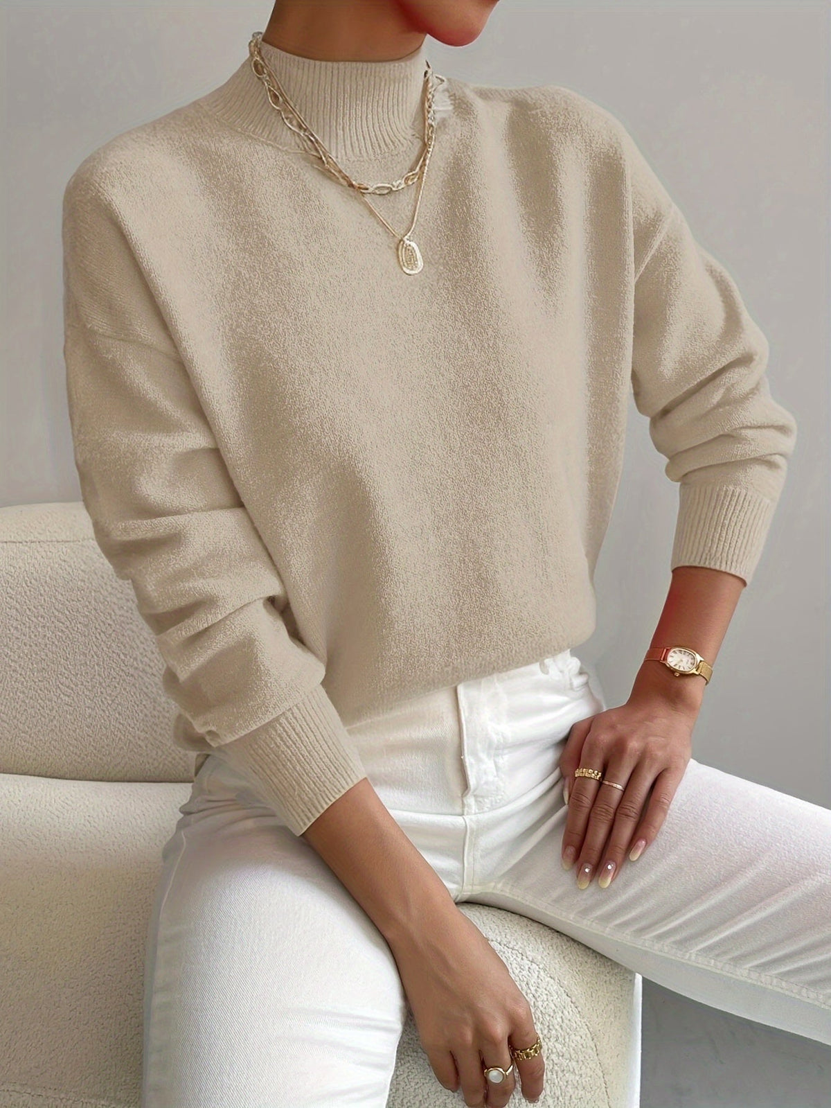Lucía | Suéter de Punto Alto para Mujer con Estilo Moderno y Comodidad 4