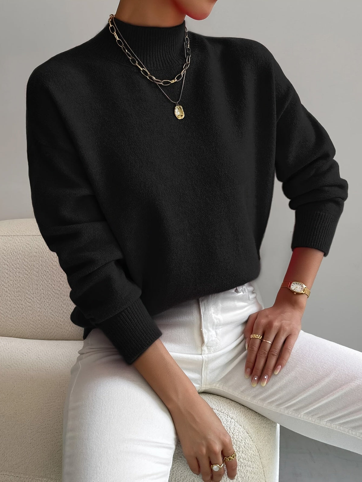 Lucía | Suéter de Punto Alto para Mujer con Estilo Moderno y Comodidad 5