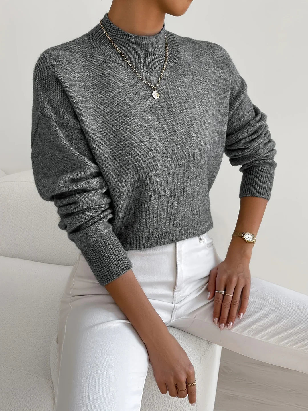 Lucía | Suéter de Punto Alto para Mujer con Estilo Moderno y Comodidad 9