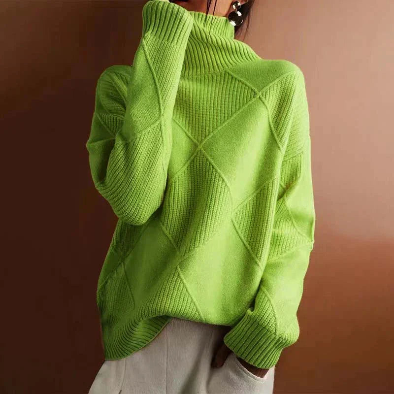 Lucía | Suéter de Punto Texturizado con Cuello Alto para Mujer 3