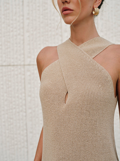 Lucía | Top Halter Cruzado de Verano para Mujer con Tejido Transpirable 1