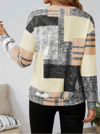 Lucía | Top con Cuello y Cremallera para Mujer con Estampado Abstracto 6
