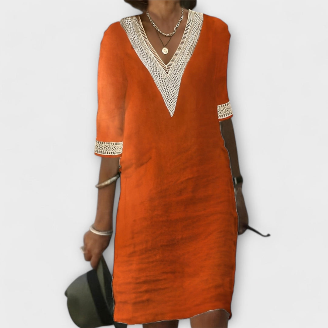 Lucía | Vestido Bohemio de Verano de Manga Corta para Mujer 1