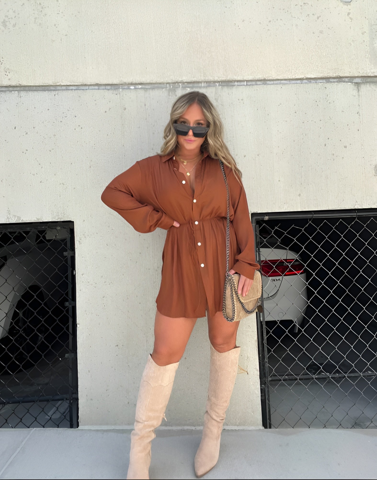 Lucía | Vestido Camisero Elegante de Manga Larga para Mujer 2