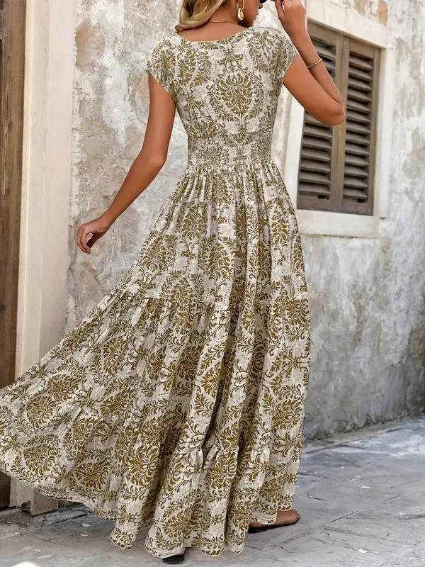 Lucía | Vestido Largo Sin Mangas con Estampado Bohemio para Mujer 1
