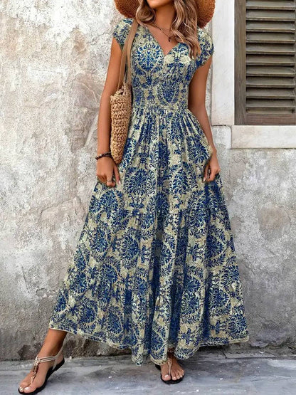 Lucía | Vestido Largo Sin Mangas con Estampado Bohemio para Mujer 4