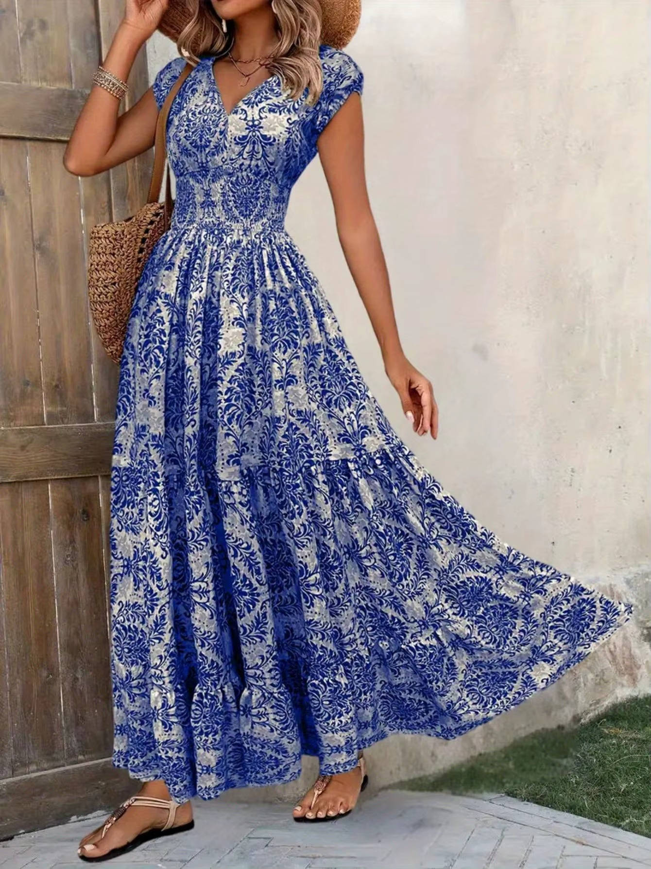 Lucía | Vestido Largo Sin Mangas con Estampado Bohemio para Mujer 7