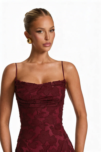 Lucía | Vestido Largo sin Mangas con Cuello Vuelto y Estampado Floral para Mujer 1