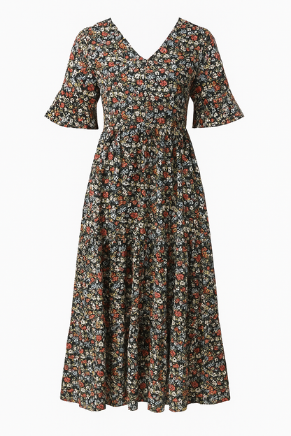 Lucía | Vestido Midi Bohemio con Estampado Floral para Mujer 1
