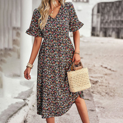 Lucía | Vestido Midi Bohemio con Estampado Floral para Mujer 4