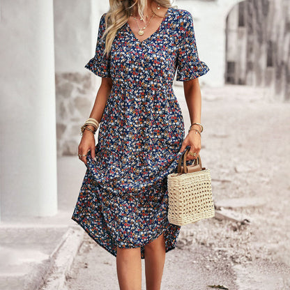 Lucía | Vestido Midi Bohemio con Estampado Floral para Mujer 6