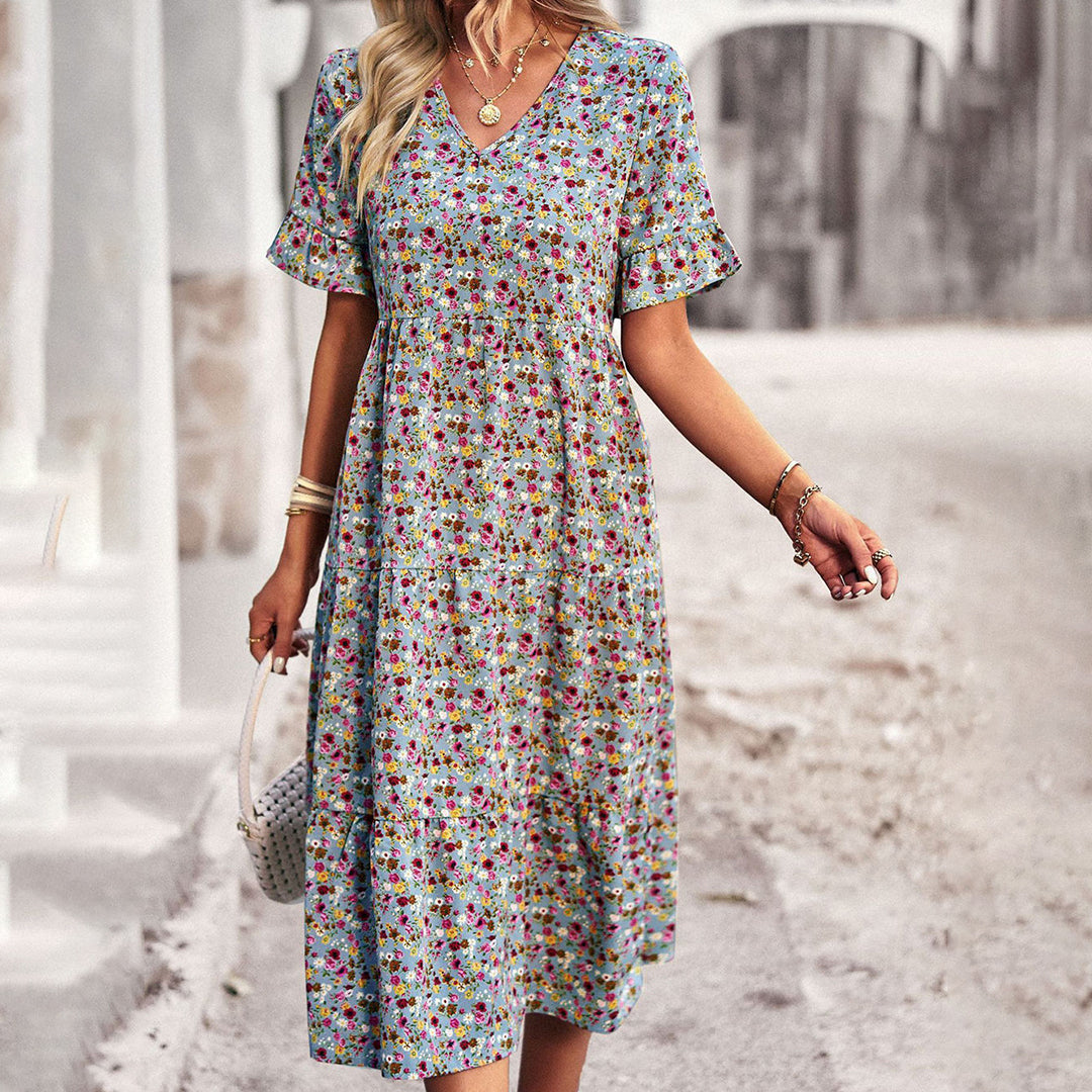 Lucía | Vestido Midi Bohemio con Estampado Floral para Mujer 8