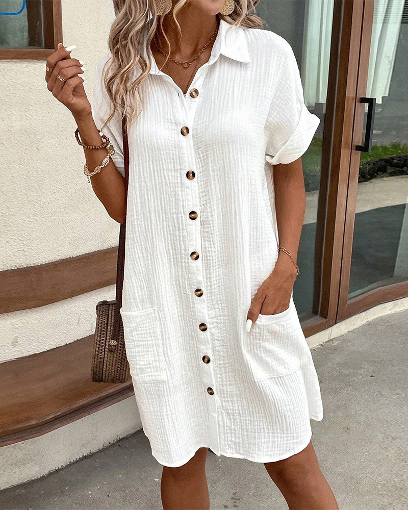 Lucía | Vestido Midi Casual Oversize con Botones para Mujer Verano 2024 6