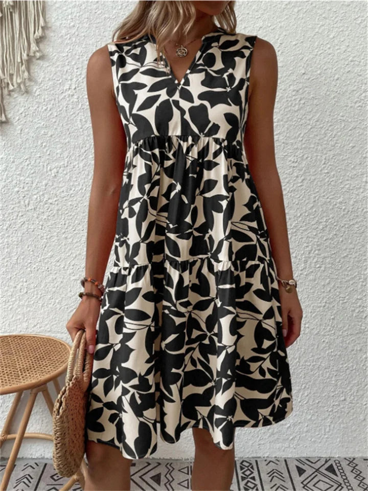 Lucía | Vestido Midi Floral Elegante para Mujer con Cuello en V 4
