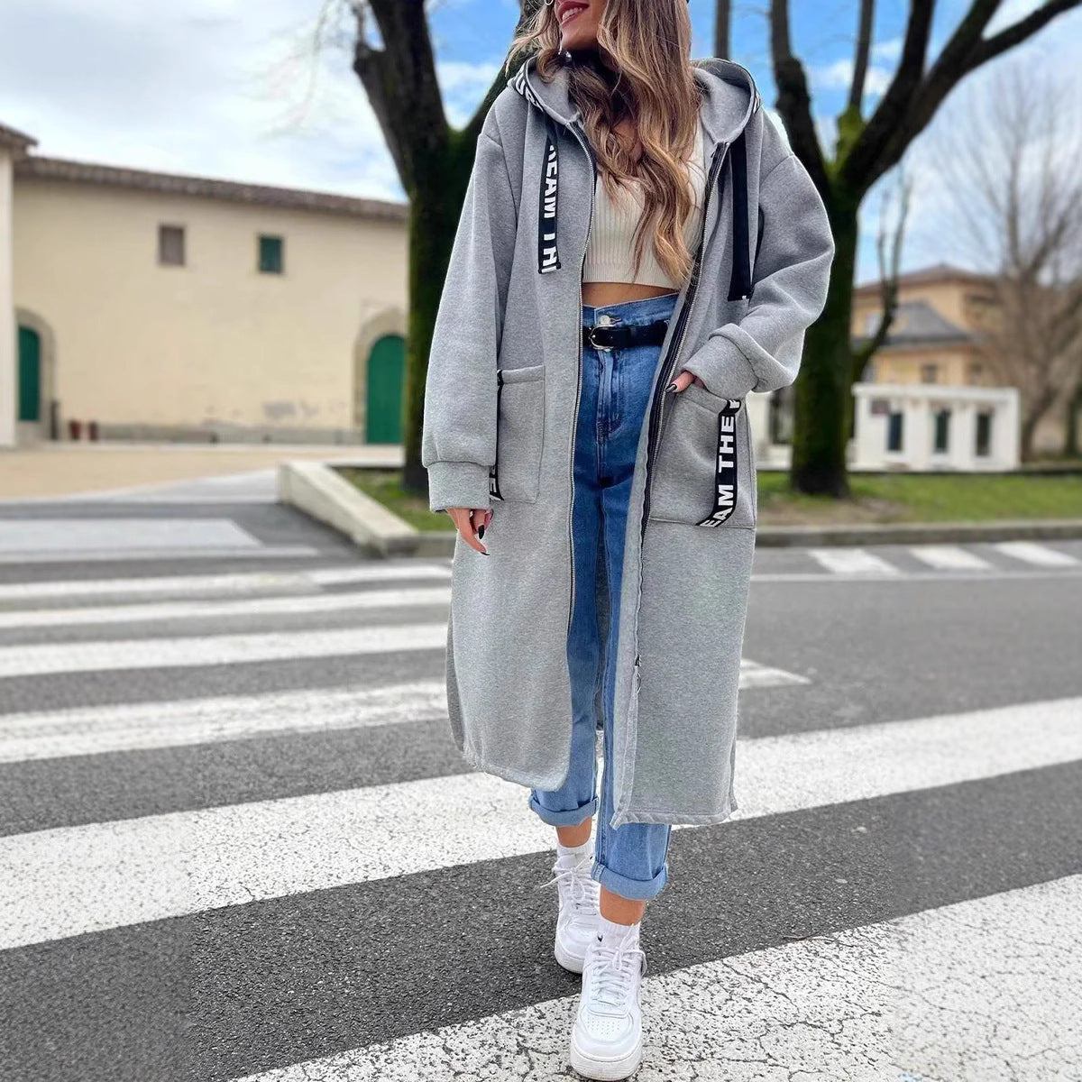 Lucía | Vestido Sudadera Largo con Capucha para Mujer 2