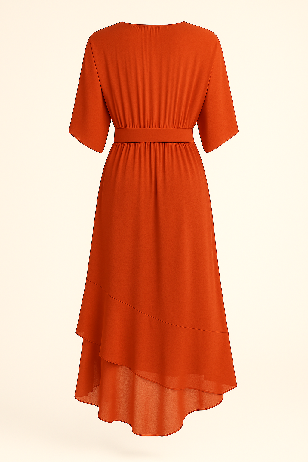 Lucía | Vestido de Gasa Elegante con Escote en Pico para Mujer 2