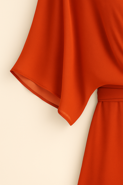 Lucía | Vestido de Gasa Elegante con Escote en Pico para Mujer 3