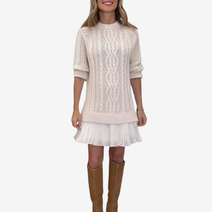 Lucía | Vestido de Punto Trenzado con Dobladillo en Capas para Mujer 2