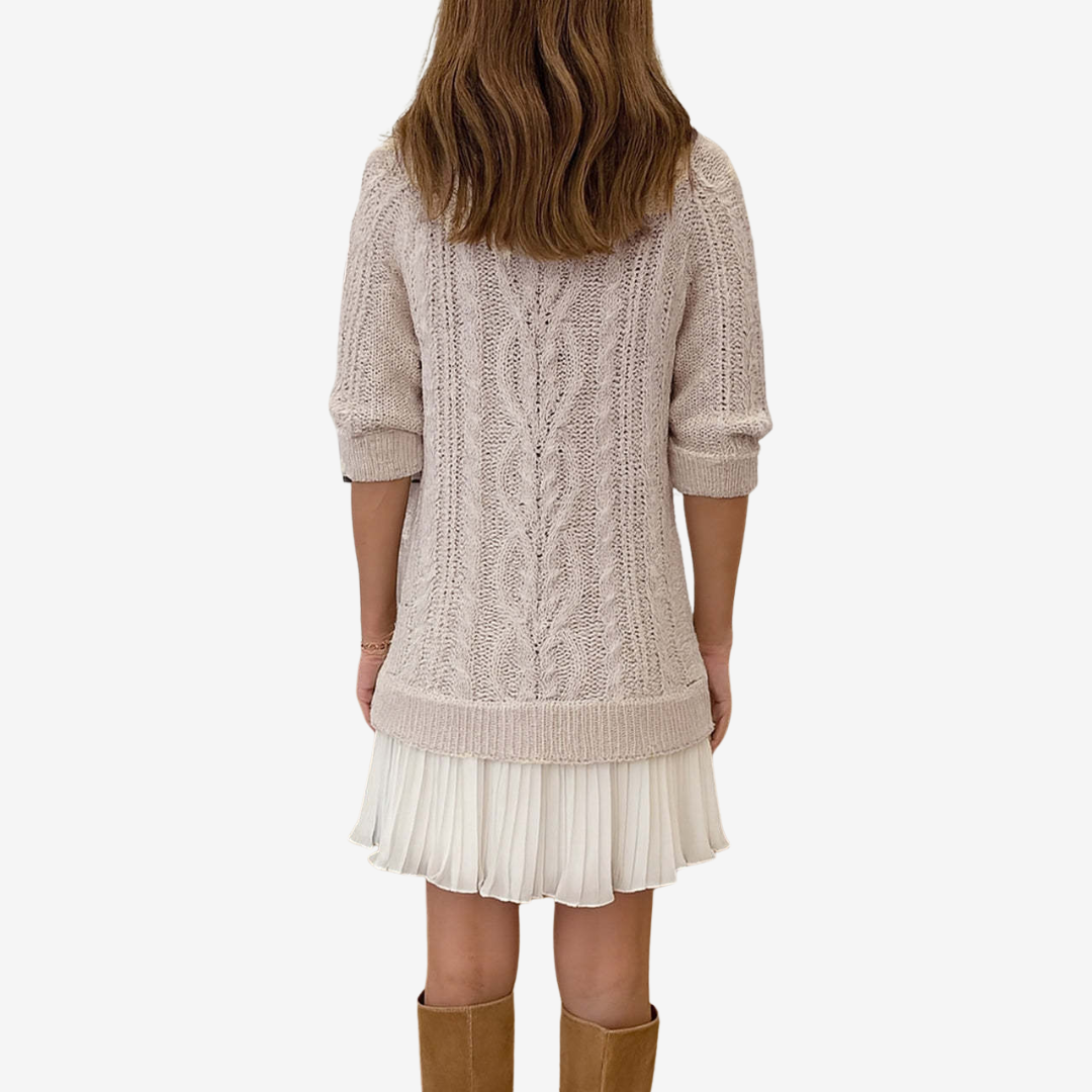 Lucía | Vestido de Punto Trenzado con Dobladillo en Capas para Mujer 3