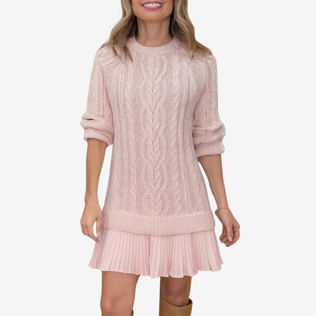 Lucía | Vestido de Punto Trenzado con Dobladillo en Capas para Mujer 4