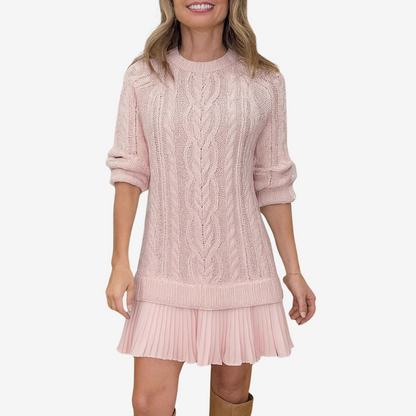 Lucía | Vestido de Punto Trenzado con Dobladillo en Capas para Mujer 4