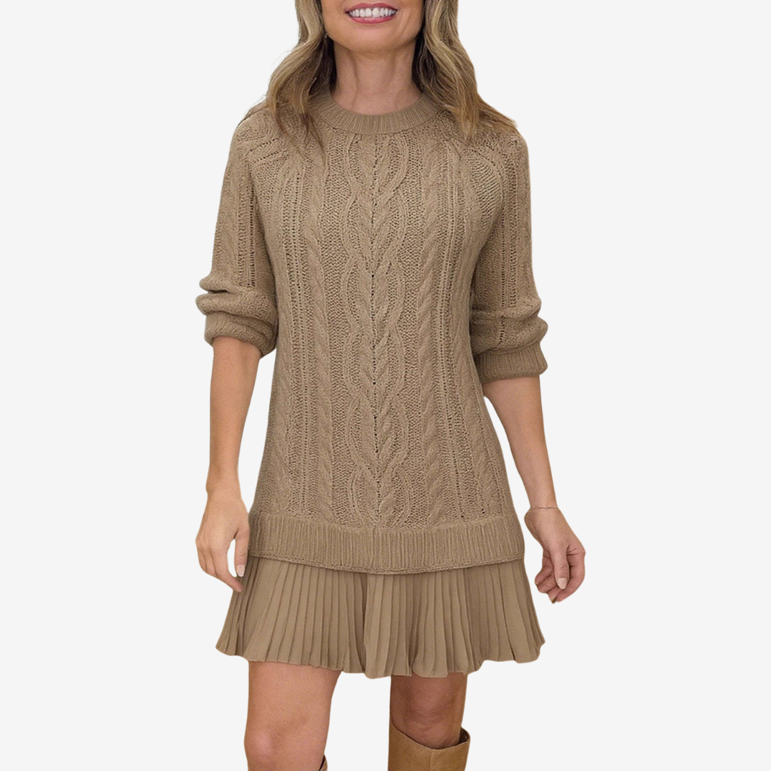 Lucía | Vestido de Punto Trenzado con Dobladillo en Capas para Mujer 5