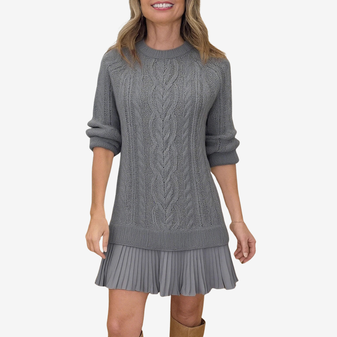 Lucía | Vestido de Punto Trenzado con Dobladillo en Capas para Mujer 6