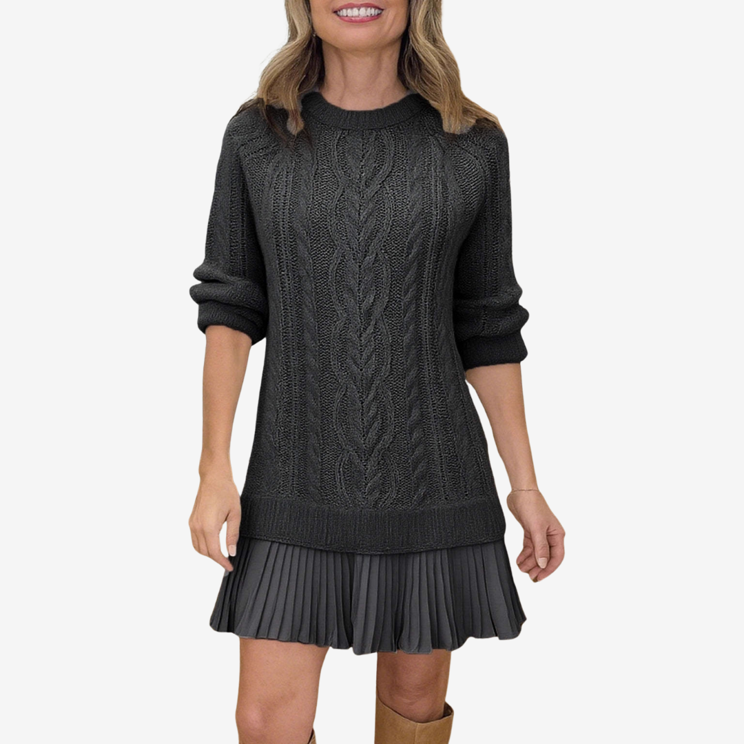 Lucía | Vestido de Punto Trenzado con Dobladillo en Capas para Mujer 7