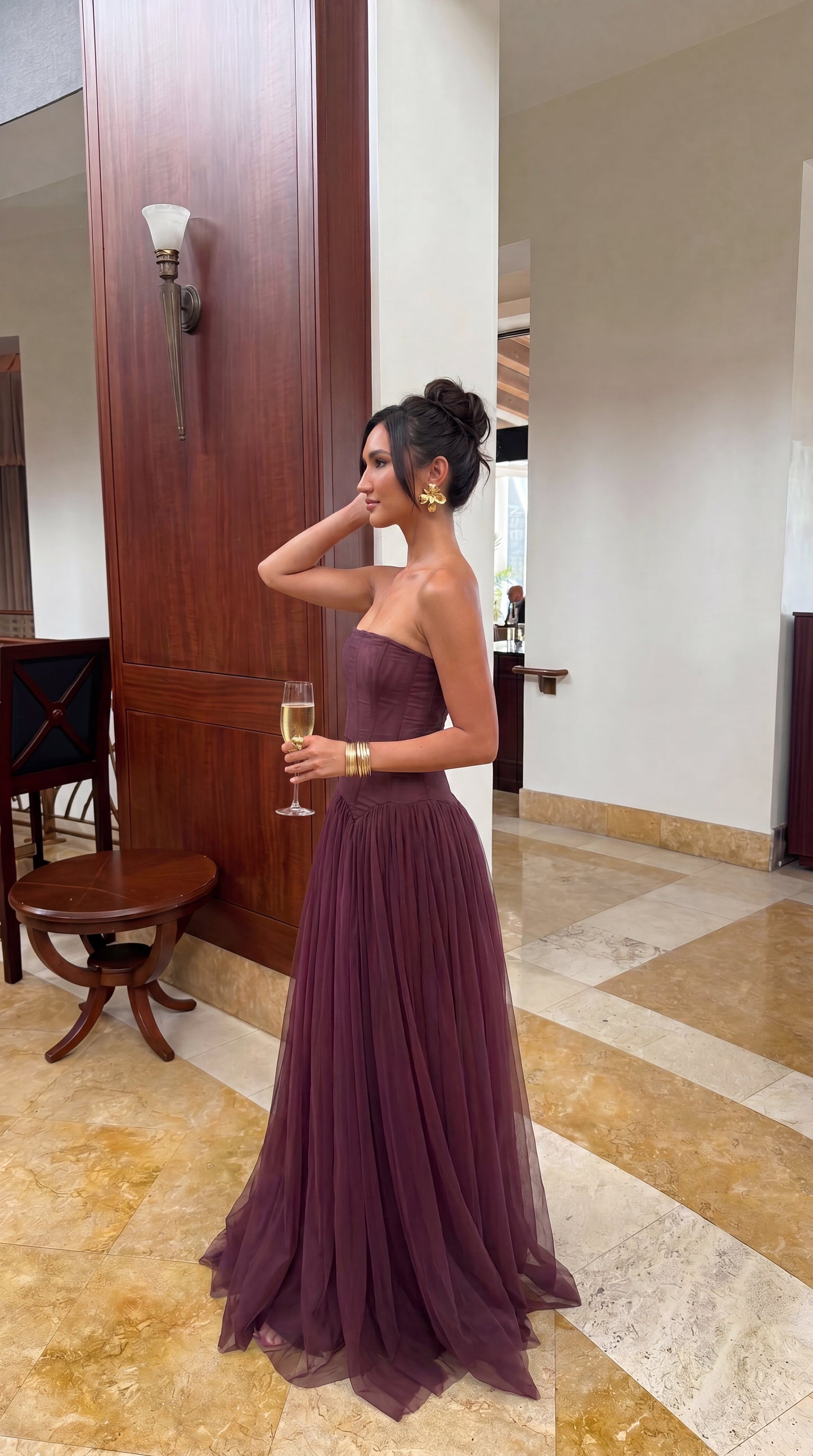Paloma | Vestido Largo Elegante Sin Tirantes para Mujer 2