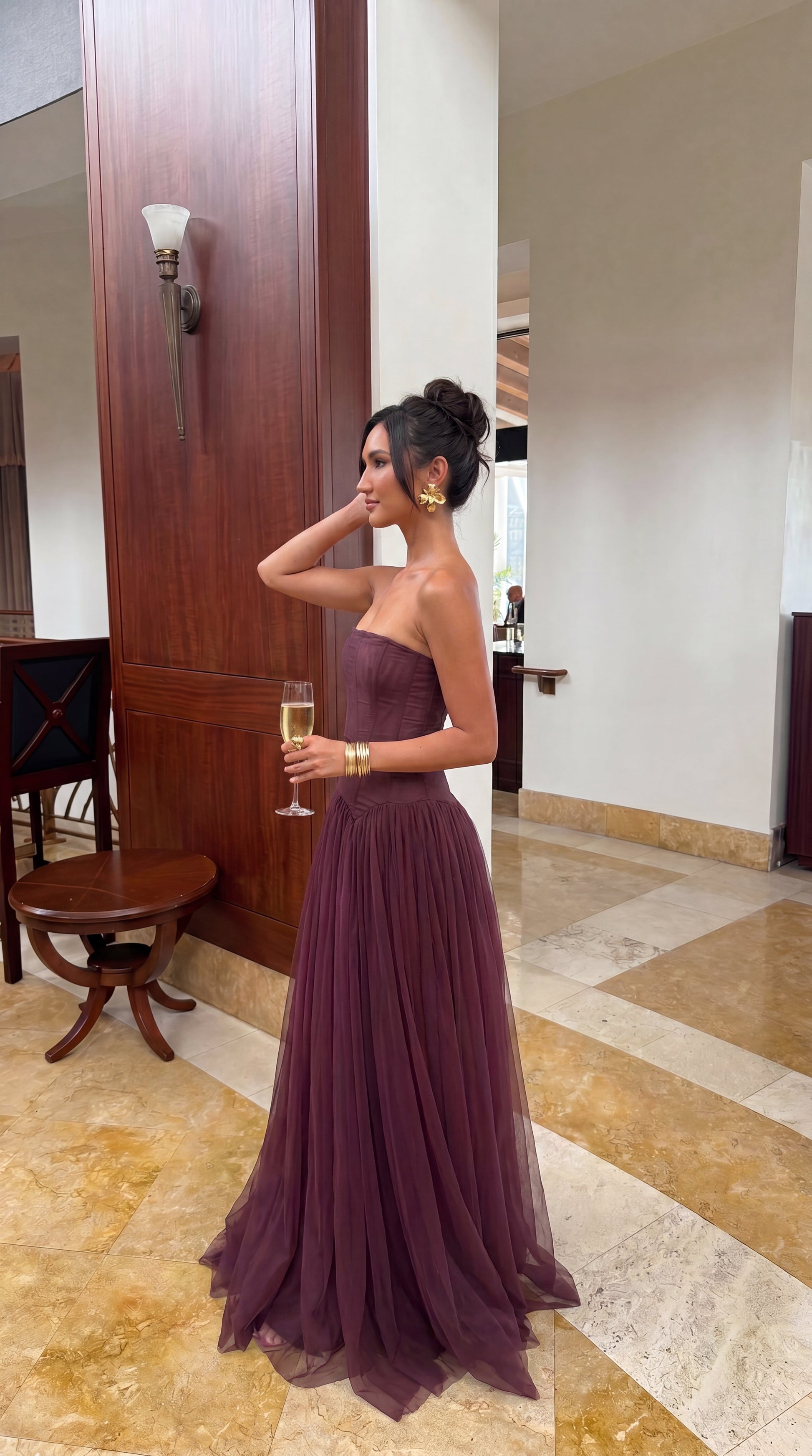 Paloma | Vestido Largo Elegante Sin Tirantes para Mujer 2