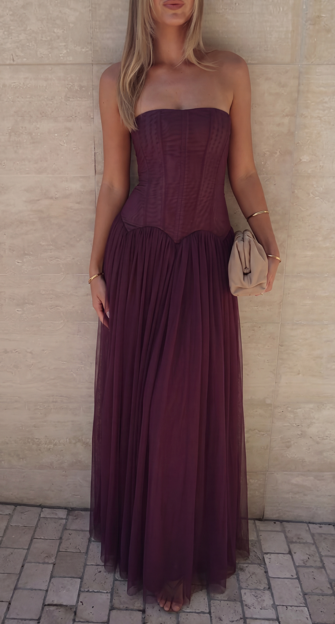 Paloma | Vestido Largo Elegante Sin Tirantes para Mujer 3