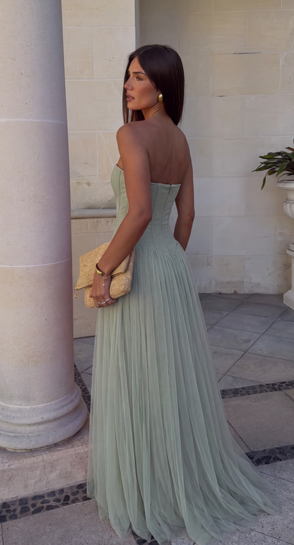 Paloma | Vestido Largo Elegante Sin Tirantes para Mujer 5