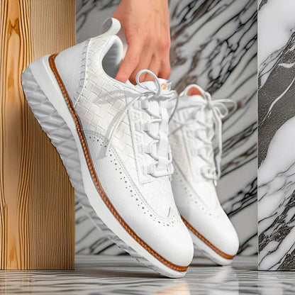 Santiago | Zapatillas Blancas de Malla para Hombre con Comodidad y Estilo Casual 5