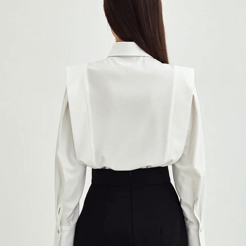 Sofía | Blusa De Vestir Elegante Blanca De Algodón Para Mujer Con Corte Entallado 5