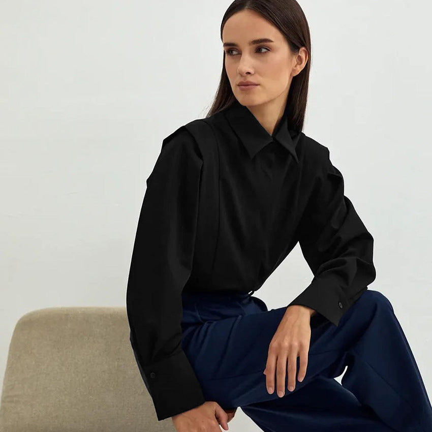 Sofía | Blusa De Vestir Elegante Blanca De Algodón Para Mujer Con Corte Entallado 8