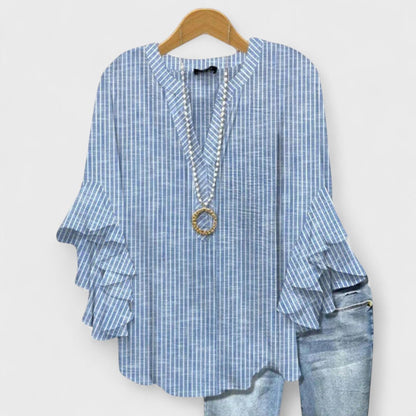 Sofía | Blusa con Escote en V y Mangas Volantes para Mujer 3