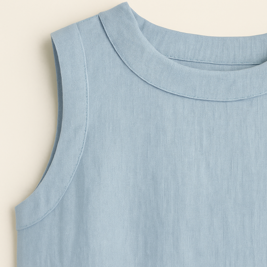 Sofía | Blusa de Lino de Manga Corta para Mujer con Cuello Redondo 3