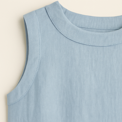 Sofía | Blusa de Lino de Manga Corta para Mujer con Cuello Redondo 3